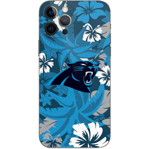 NFL Carolina Panthers Tropical Print iPhone 12 Pro Skin